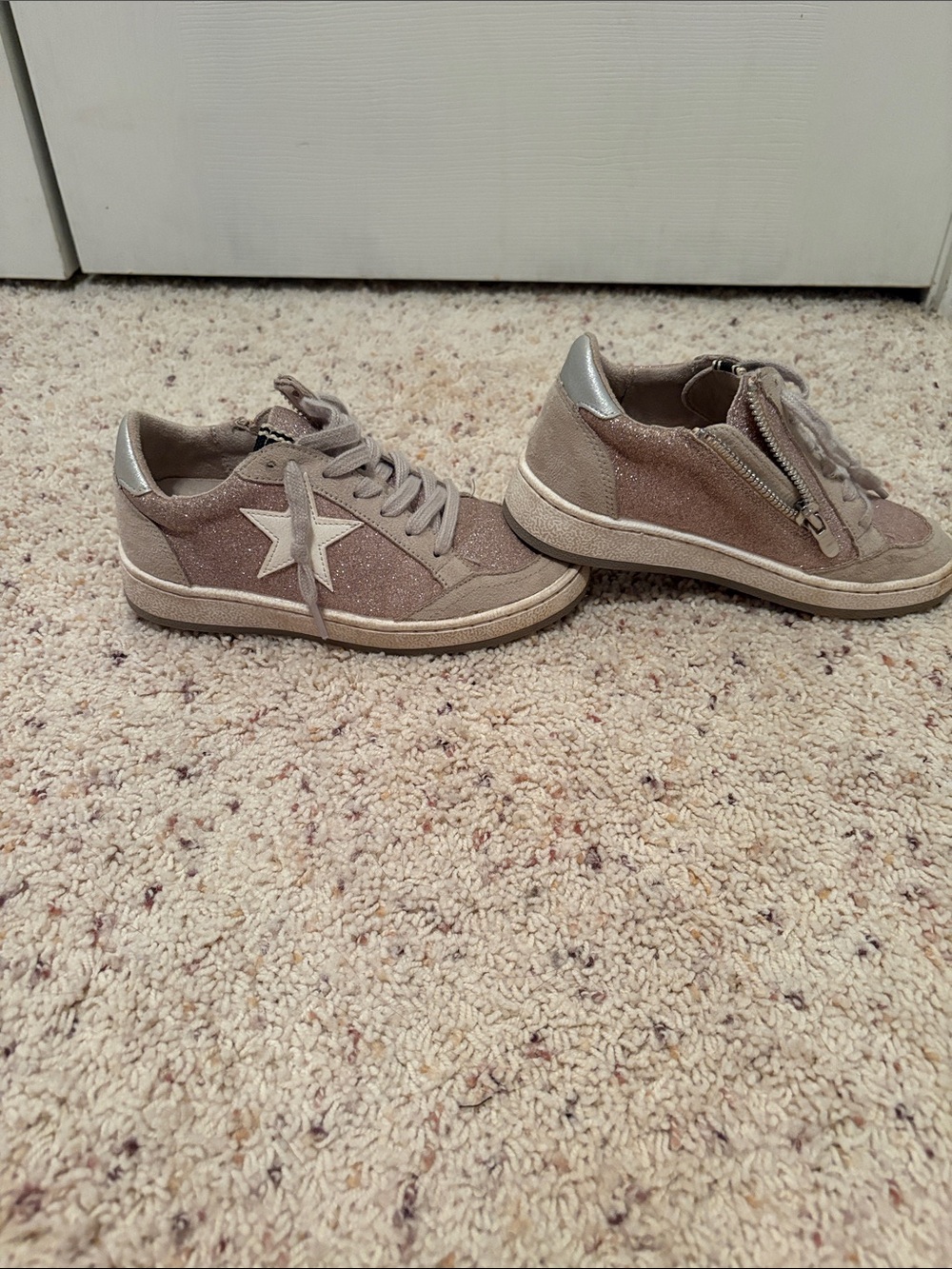 Girls Sparkle Casual Sneakers - Blush - Picture 3 of 6